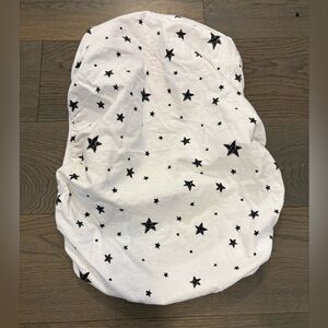 Kushies white star cotton bassinet mattress covers excellent condition
